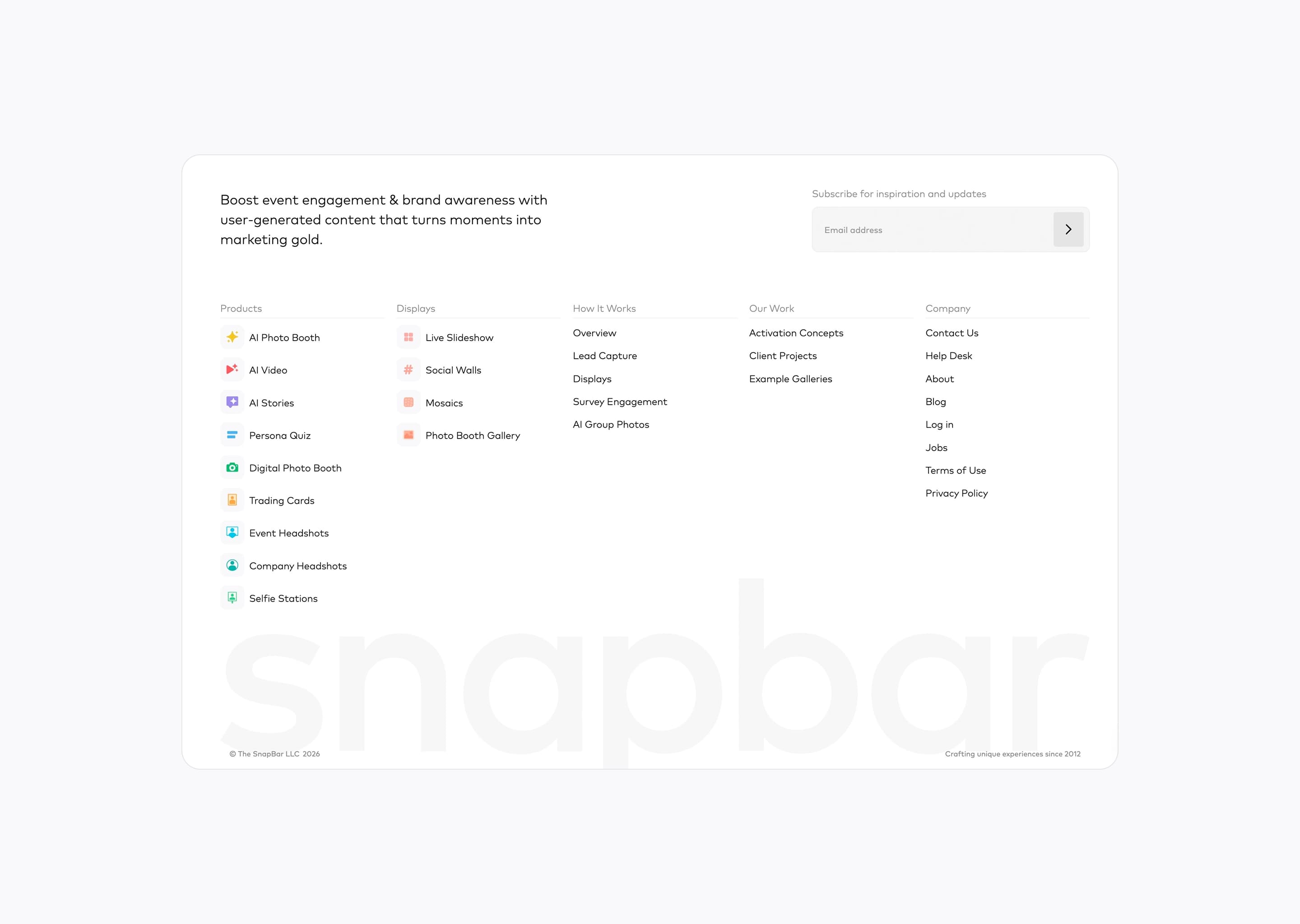 SB project website mockup