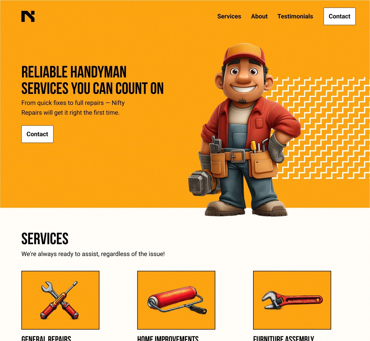 Recent project 2 - Custom website by Taylor Make It