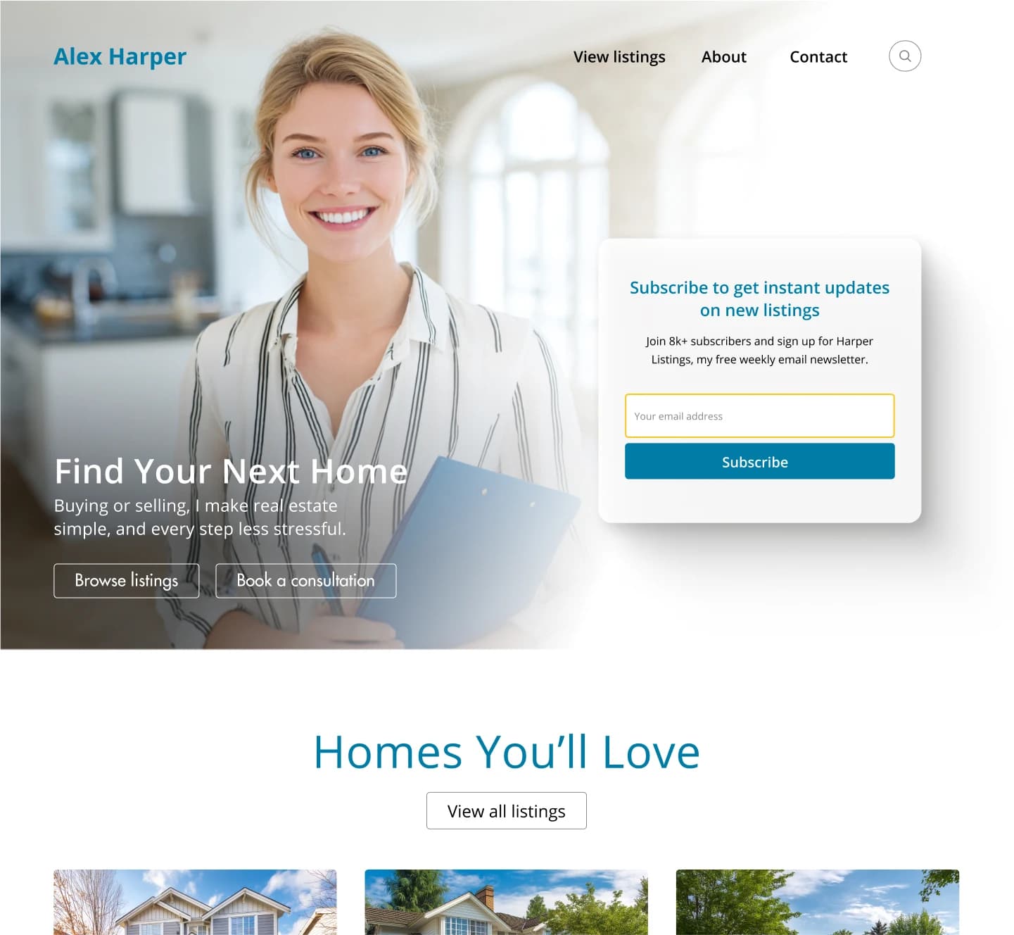 Recent project 3 - Custom website by Taylor Make It