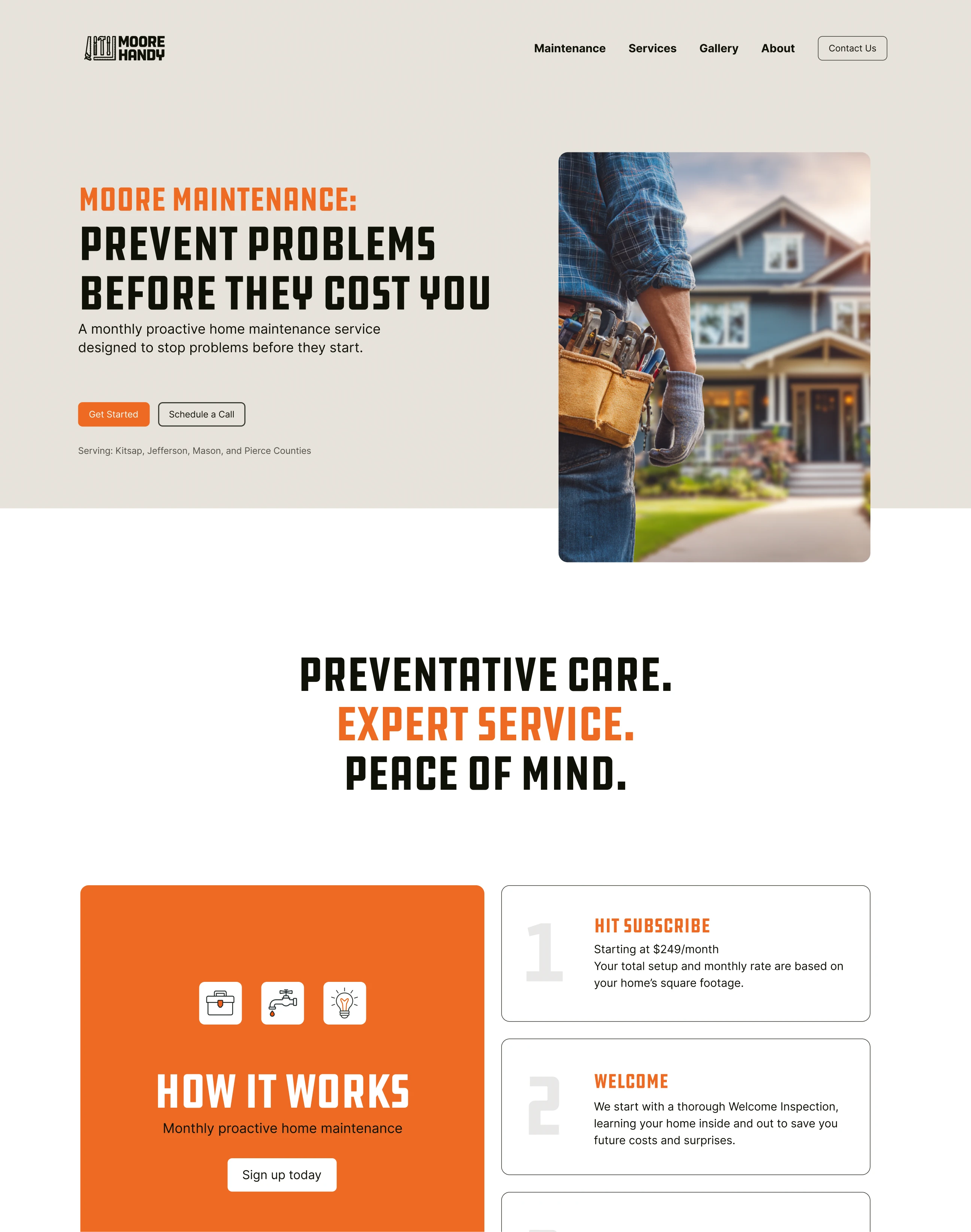 Maintenance Services Website - Custom website by Taylor Make It