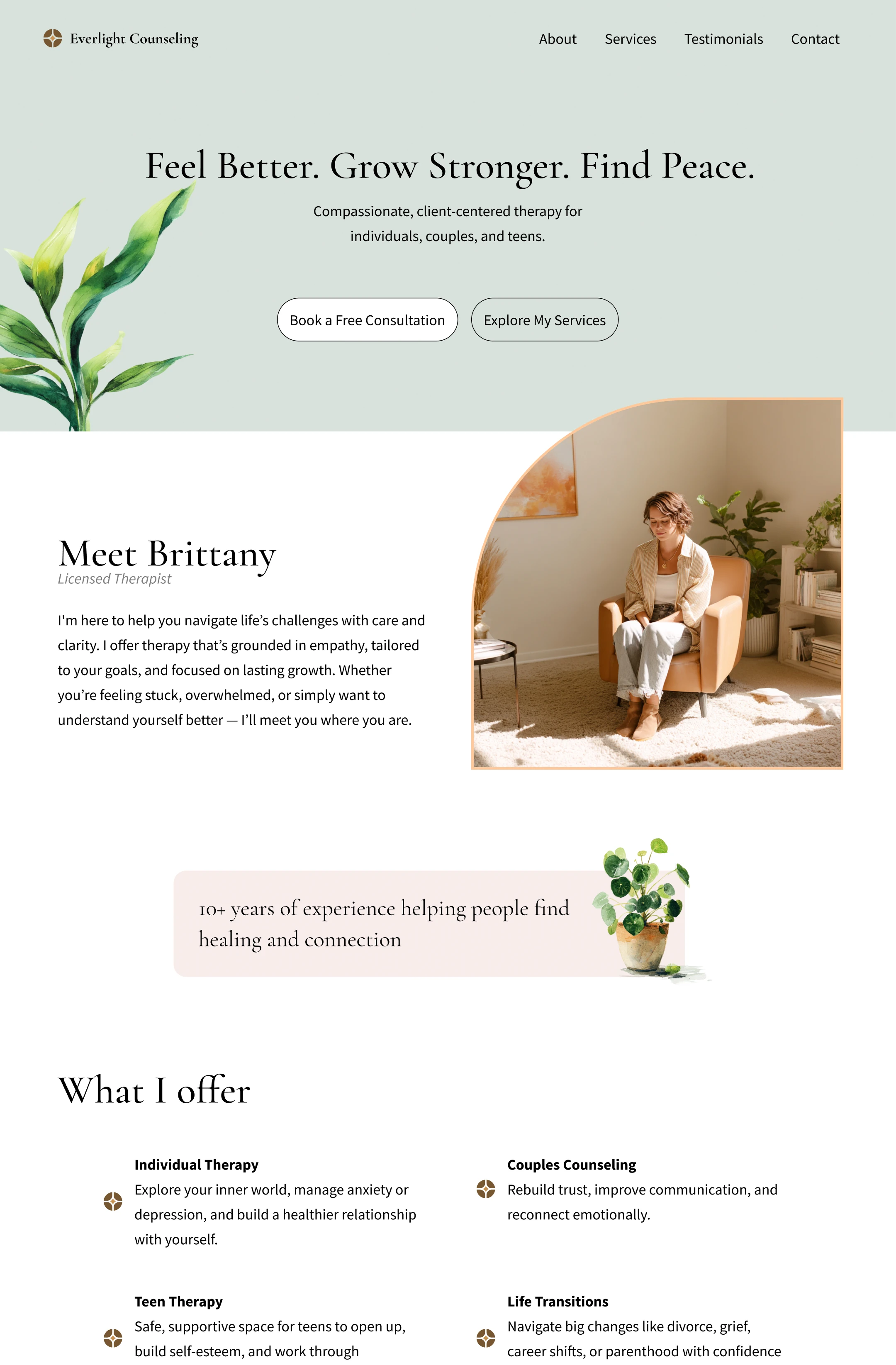 Therapy Practice Website - Custom website by Taylor Make It